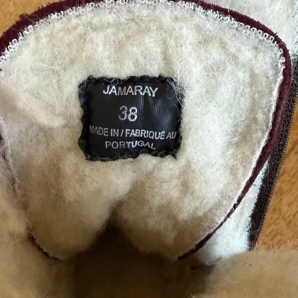 Stylish Jamaray Maroon Suede Lace-Up Boots for Women - Picture 5 of 11